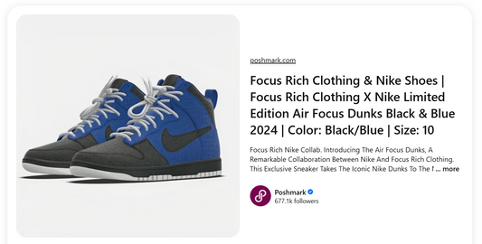 rare Focus Rich & Nike collaboration - Air Focus Dunks limited edition sneakers